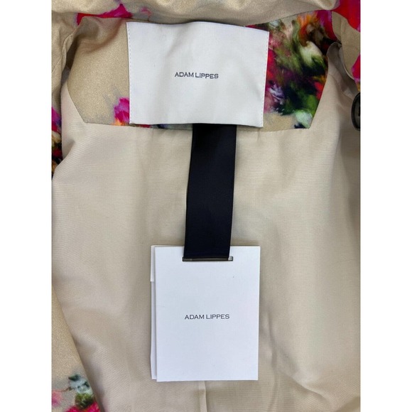 Adam Lippes Twill Floral Trench Coat XS - Picture 3 of 5